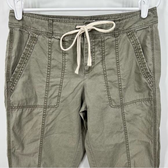 Lou & Grey Women’s Army Green Pull On Jogger Style Pants Size 8 - Picture 2 of 7